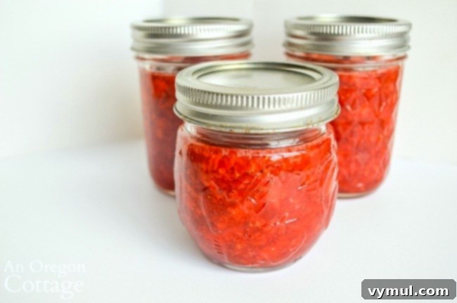 freezer jam in jars with lids