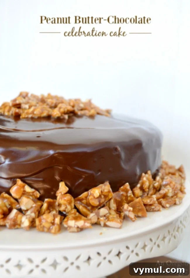 This amazing peanut butter-chocolate celebration cake will make any occasion special. Create a bakery-worthy cake with this easy tutorial and prepare for rave reviews!