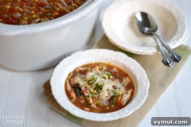 Ultimate Chicken Chili Slow Cooker and Stovetop Recipe 3 Slow Cooker Chicken Chili, a close-up showing the rich texture and ingredients, perfect for a hearty meal.