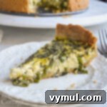 piece of asparagus quiche
