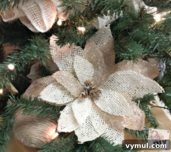 diy-poinsettia-burlap-flower via diva of diy