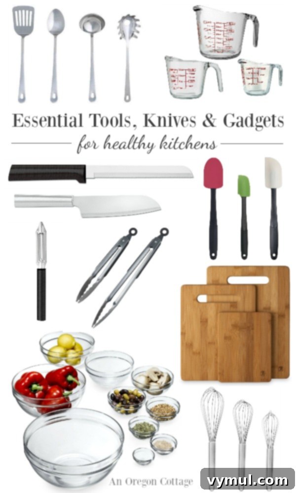 Healthy Kitchen Essentials: 18 Must Have Tools and 7 Bonus Gadgets 2 Essential Tools Knives and Gadgets for a Healthy Kitchen