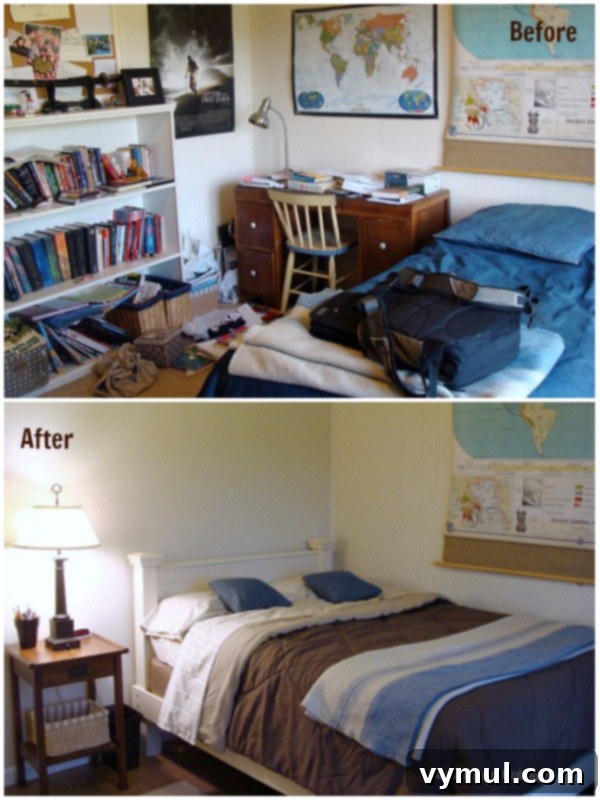 Teen Bedroom Glow Up 4 Teen Bedroom Makeover Before-After Bed - An Oregon Cottage