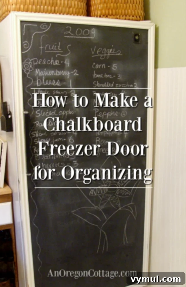 DIY Chalkboard Freezer: Your Smart Food Inventory 2 Chalkboard freezer door for organizing