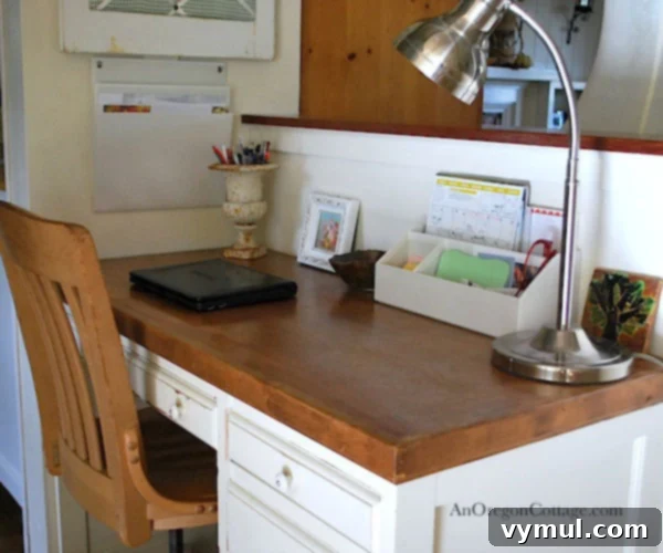 Kitchen Desk Pocket Organizer - An Oregon Cottage