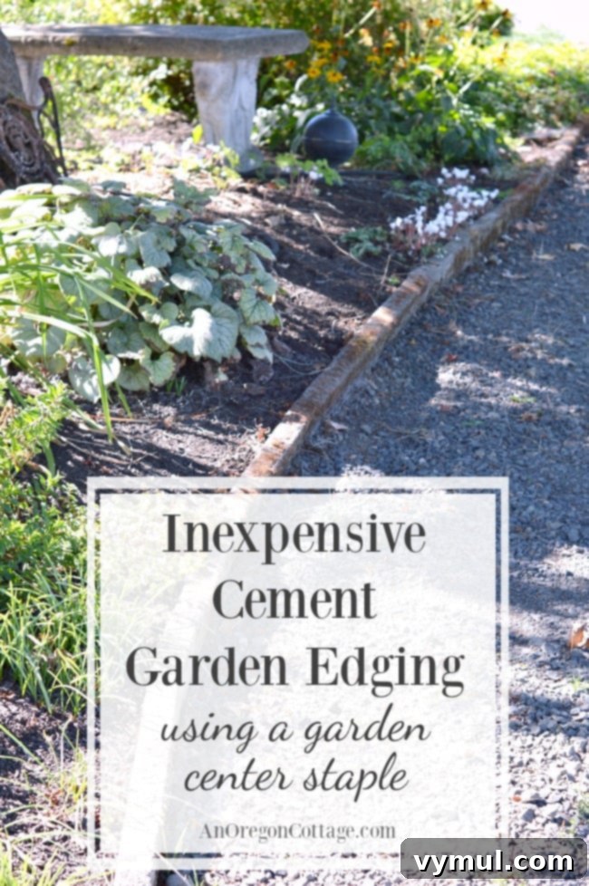 Simple, Budget-Friendly Concrete Edging for Your Garden Beds and Paths 2 Inexpensive cement garden edging for beds and paths