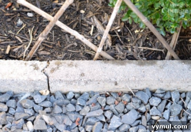Simple, Budget-Friendly Concrete Edging for Your Garden Beds and Paths 11 Cement Garden Edging connected together