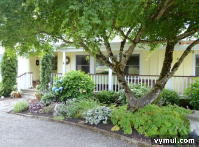 Simple, Budget-Friendly Concrete Edging for Your Garden Beds and Paths 3 Garden Tour-Front Porch Garden