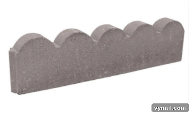 Simple, Budget-Friendly Concrete Edging for Your Garden Beds and Paths 4 2 ft. scalloped garden edge