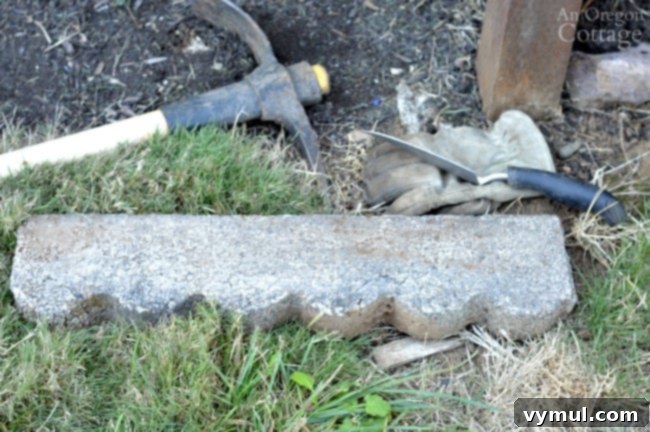 Simple, Budget-Friendly Concrete Edging for Your Garden Beds and Paths 8 Cement Garden Edging-materials needed