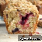 Cranberry Crumb Loaves with cranberry sauce center
