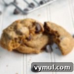 Moist and chewy mocha chip cookies