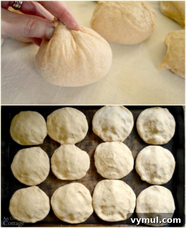 Quick and Tender Homemade Hamburger Buns or Breadsticks 5 Shaping quick-tender hamburger buns