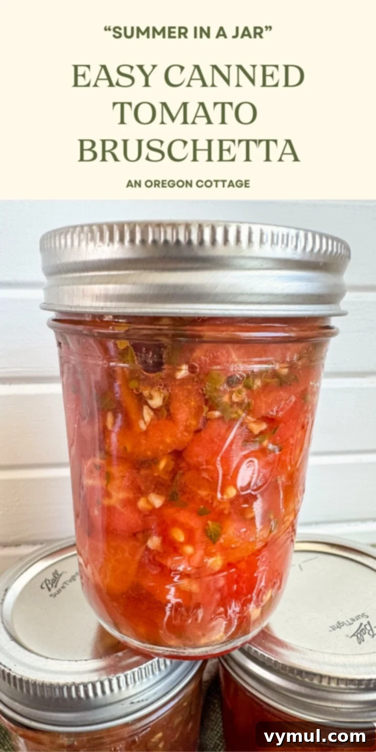 Easy Canned Tomato Bruschetta Summer Captured 15 canned tomato bruschetta Pinterest pin