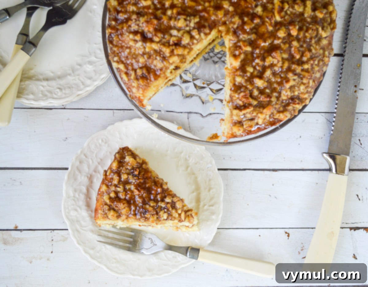 Decadent Moist Zucchini Cake with Toasted Caramel Nut Frosting 3 zucchini cake with caramel nut topping above