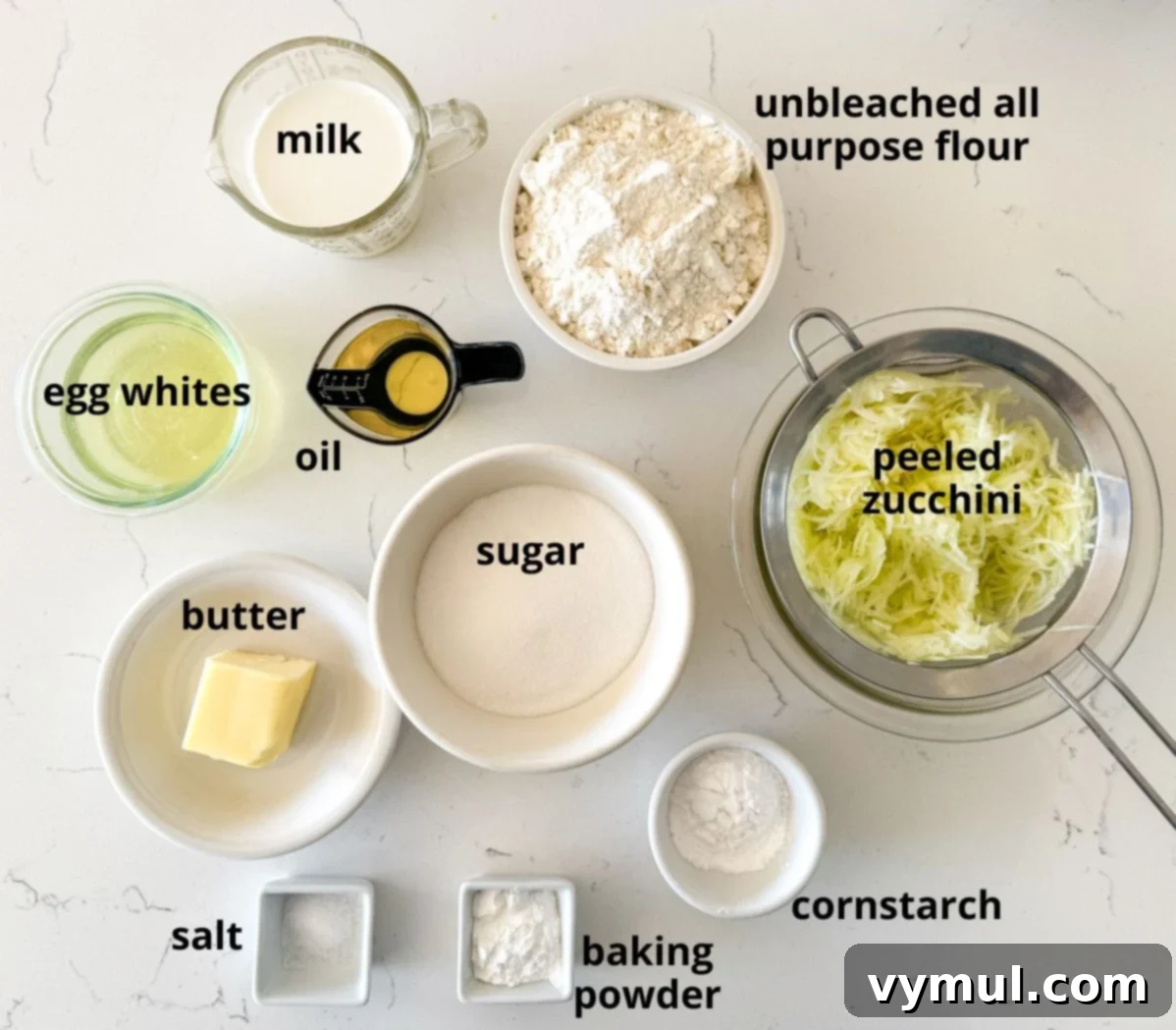 Decadent Moist Zucchini Cake with Toasted Caramel Nut Frosting 5 labeled zucchini cake ingredients