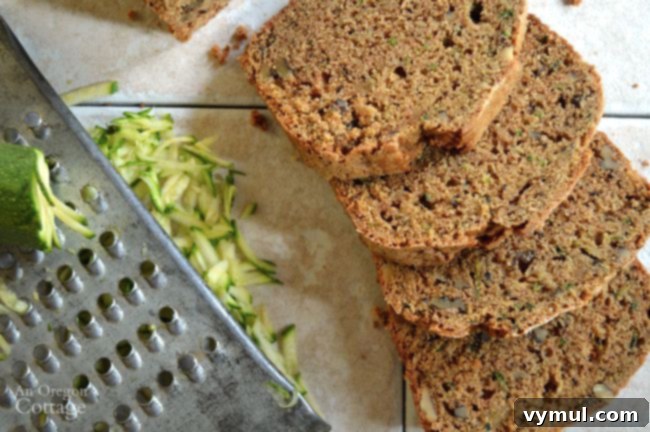 Healthy No Fail Zucchini Bread, perfectly golden brown and ready to slice