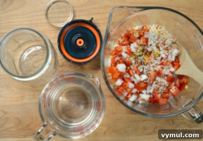 Easy 5-Minute Fermented Corn Relish Magic 5 Mixing ingredients for easy Fermented Corn Relish in a bowl