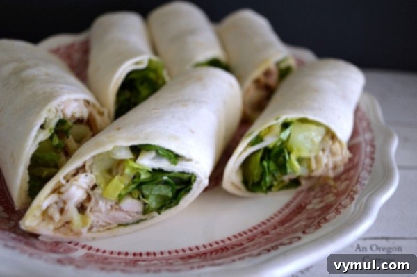 Quick Chicken Caesar Wraps, perfect for a light meal