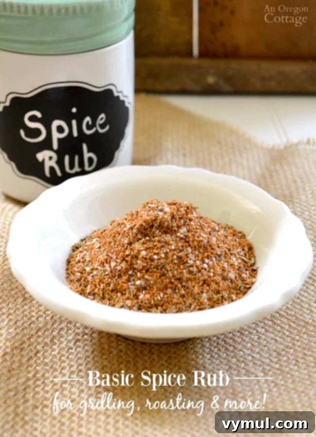 A simple, customizable, spice rub with a perfect combination of salt and seasonings- perfect to keep on hand to use for grilling and roasting meats, vegetables, and more. 