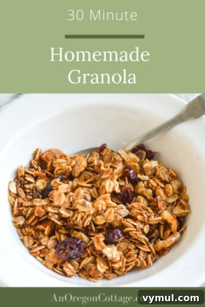 Speedy Pantry Granola 10 30-minute homemade granola_pin