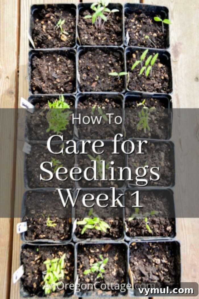 how to care for seedlings-tray of seedlings week1
