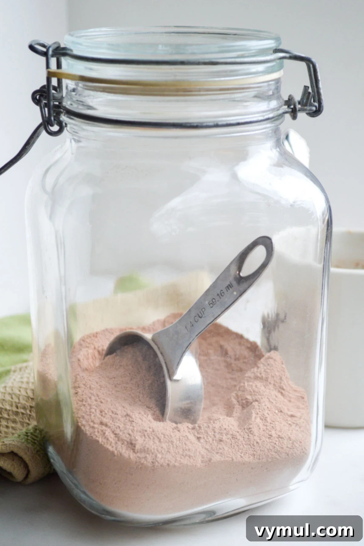 homemade hot cocoa mix in a jar