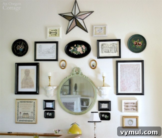 Designing a Perfectly Mismatched Gallery Display 6 Eclectic Gallery Wall with Black Frames for consideration