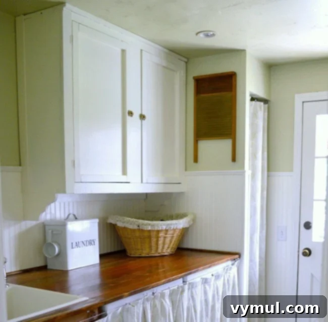 Podcast Episode 2: From Discarded Finds to Designer Benches and Delectable Salads 3 Castoff Cabinet in Laundry room