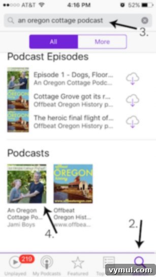 How to search for podcasts