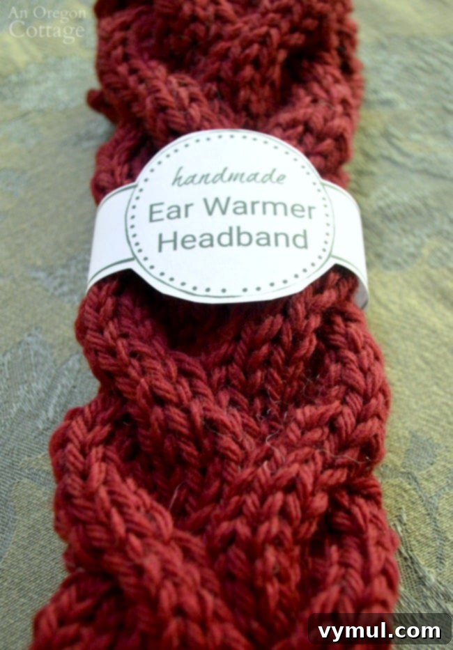 Craft Beautiful Cable Headbands: Free Printable Labels & Step-by-Step Tutorial 3 Circle printable gift labels for knitted ear warmers