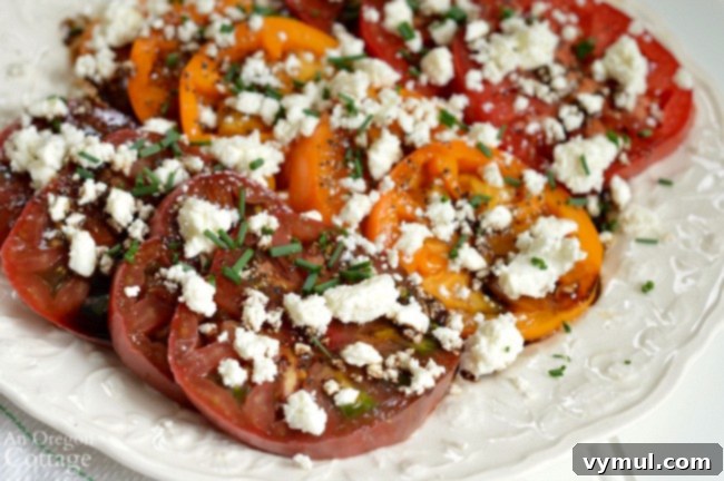 Easy Heirloom Tomatoes and Feta Salad