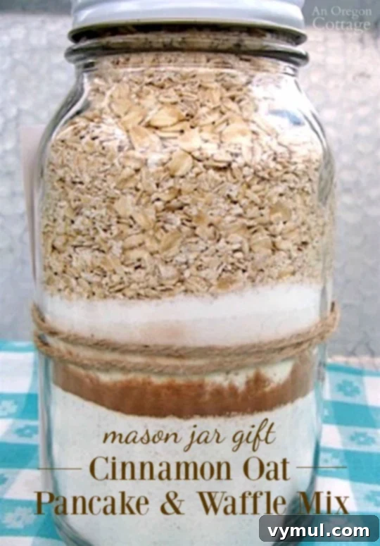 Episode 9: Crafting Joy with Handmade and Edible Gifts 4 Learn to make a charming Mason Jar Gift of Cinnamon Oat Pancake and Waffle Mix – a perfect homemade food present.