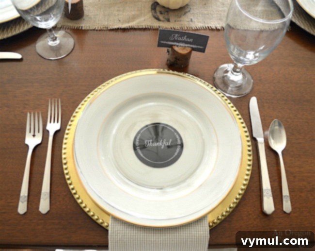 Thanksgiving Crunch Time: 23 Last-Minute Ideas for Doing, Dining, & Discovering 21 Thanksgiving table gold-rustic place setting, an elegantly set Thanksgiving table featuring gold and rustic elements, complete with a beautifully adorned place setting.