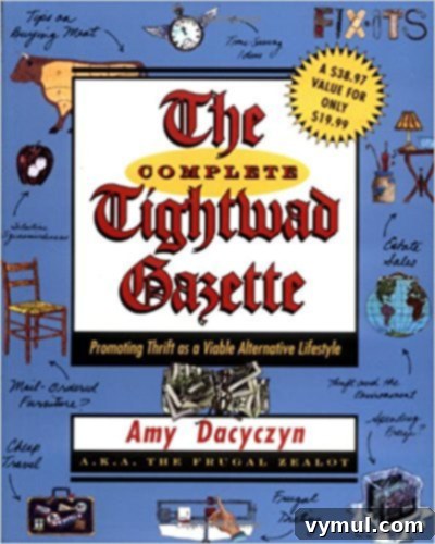 The Tightwad Gazette book cover, a guide to frugal living and mindful financial choices.