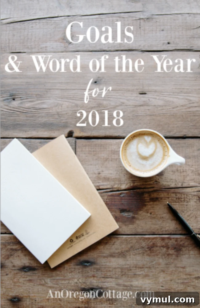 My 2018 Goals Word of the Year and 2017 Reflections 2 Annual Goals Review: Personal, Home, and Business Objectives for 2018