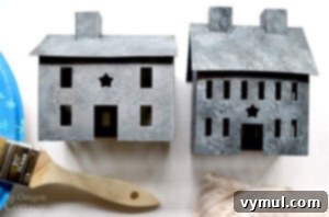 Create a Faux Galvanized Finish Step-by-Step Guide 18 How to paint faux galvanized houses-step 5-last silver coat