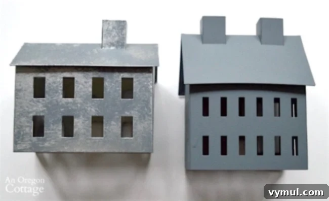 Create a Faux Galvanized Finish Step-by-Step Guide 6 How to paint faux galvanized houses-after step 2