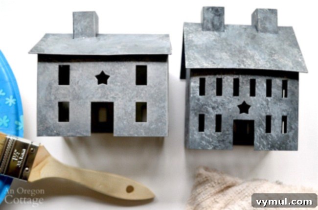 Create a Faux Galvanized Finish Step-by-Step Guide 10 How to paint a faux galvanized finish-step 5-last silver coat