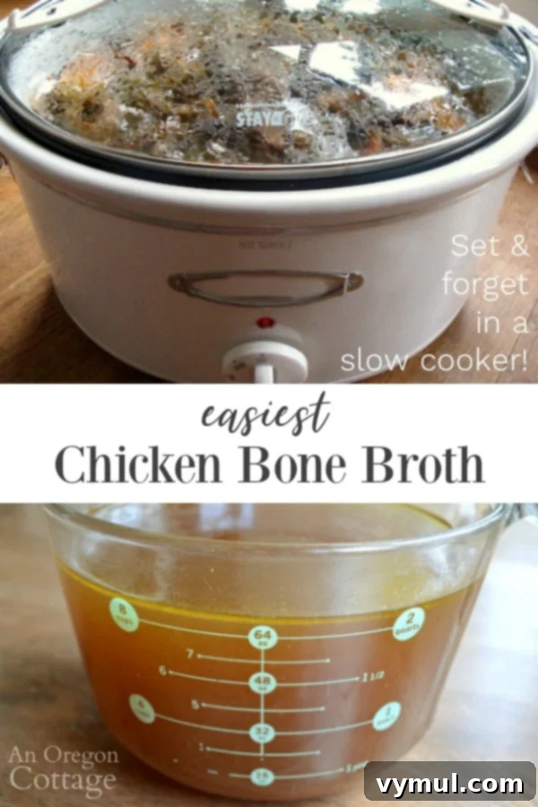 Easy Homemade Bone Broth Slow Cooker and Instant Pot 2 Easiest Slow Cooker Chicken Bone Broth