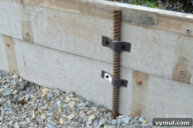 Raised Garden Bed-rebar side stakes