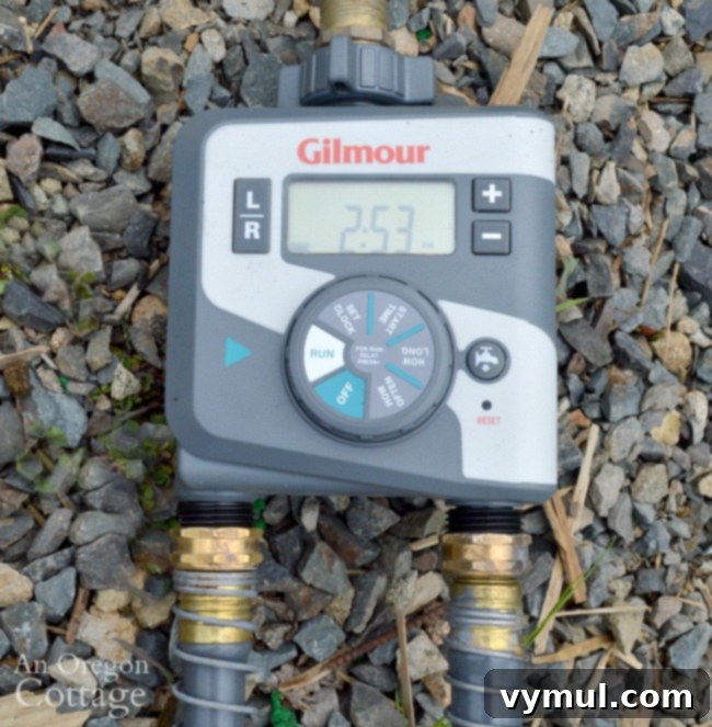 Raised Garden Bed-water timer