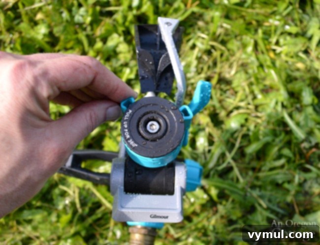 Yard and Garden Watering Tips-adjusting sprinkler