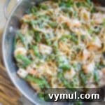 Easy 30 Minute Creamy Shrimp Pasta with Green Beans 9 Creamy Garlic Shrimp Pasta with Green Beans in a pot