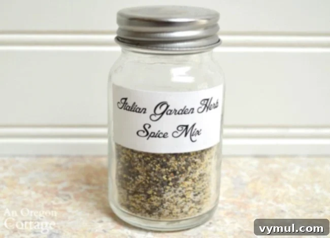 Homemade Italian Herb Dressing Gift Kit with Printable Labels 7 Herb Garden Dressing Gift Basket spice mix