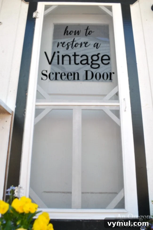 Revive Your Vintage Screen Door 2 Restored vintage screen door