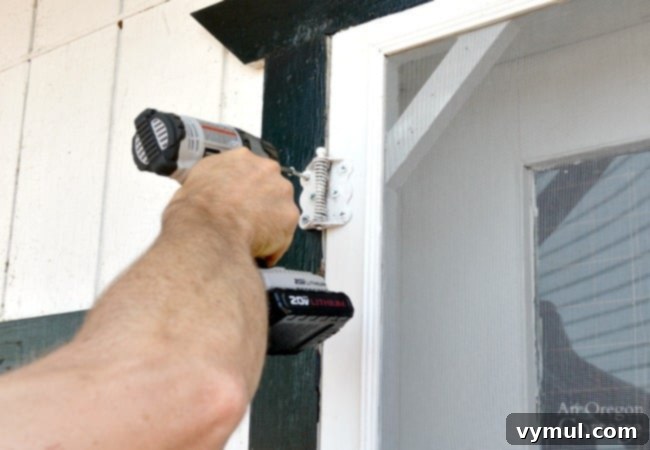 Revive Your Vintage Screen Door 11 Reattaching vintage screen door to frame