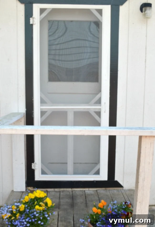 Revive Your Vintage Screen Door 13 Restored Vintage screen door from porch