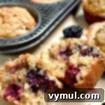 Honey-Kissed Blackberry Oat Muffins 9 Inside of Honey Oat Blackberry Muffins