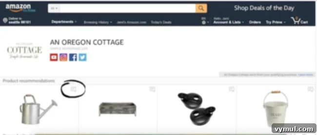 Screenshot of AOC's new Amazon shopping page, highlighting a comment box feature on a product image.